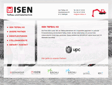 Tablet Screenshot of isen-tiefbau.ch